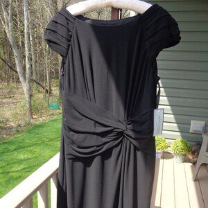 Anne Klein New York Black Dress Cap Sleeves NWT
